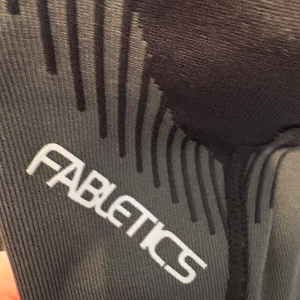 Fabletics Black and Gray Cropped Leggings